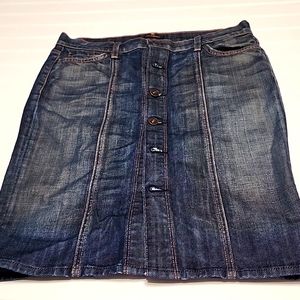 ForAllMankind button front jean skirt 28